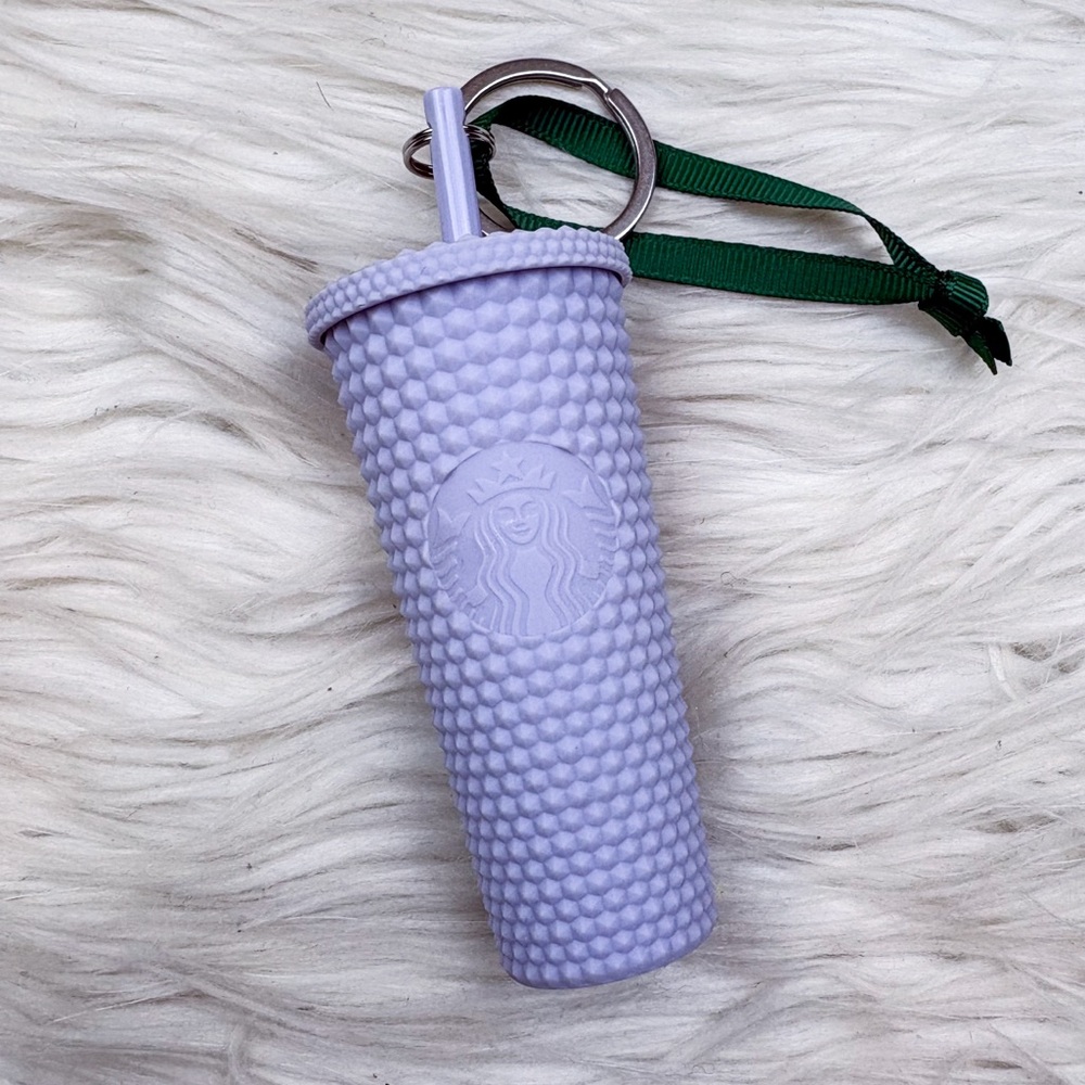 Starbucks 2021 Studded Keychain Ornament Bag Charm Tumbler Lavender Purple NEW